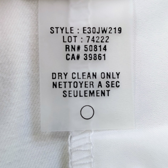 ELIE TAHARI Sloane Capri Pants 12 White Mid-Rise Stretch Cuffed - Picture 6 of 8